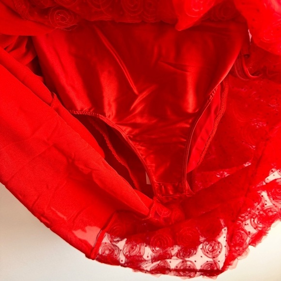 NEW  For Love and Lemons Hannah Maxi Dress Size S Red - Picture 8 of 10